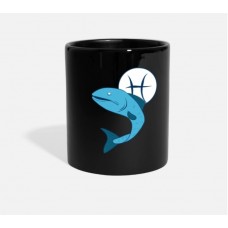 Zodiac Pisces Black Mugs